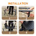 black color aluminum portable folding table for outdoor camping